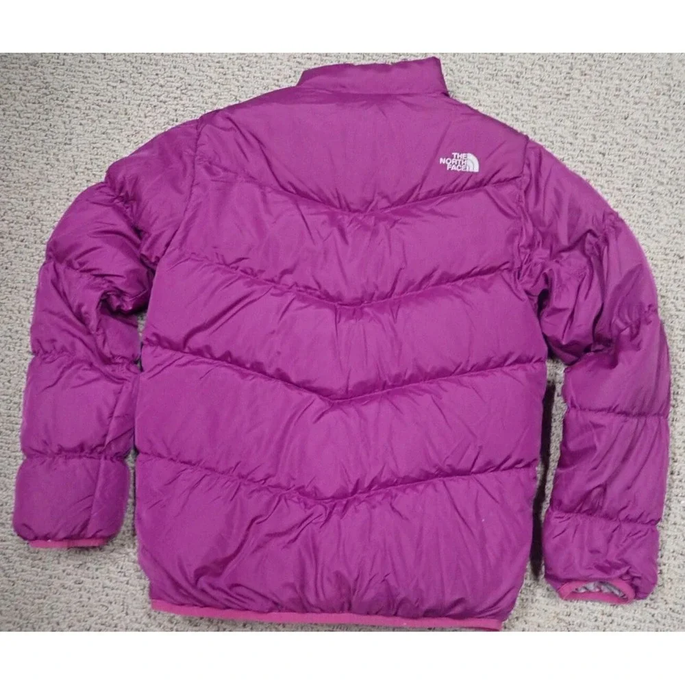 The North Face Puffer Jacket Girls XL Purple Excellent 550‎ Down Aconcagua Coat